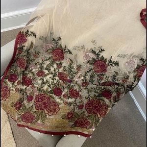 Baroque full embroidery 3 PCs suit